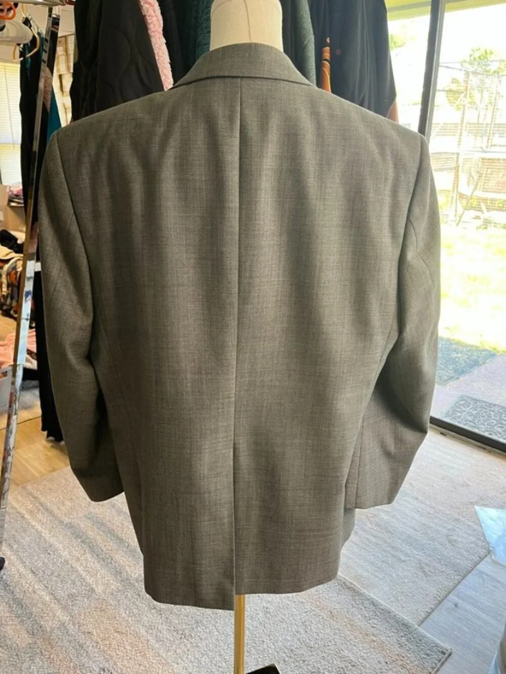 Vintage Bert Pulitzer Gray Wool Blend Sport Coat Blazer 42 Short
